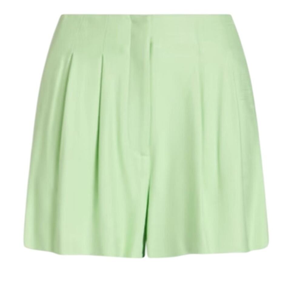 Veronica Beard shorts Gable pleated twill light green size 14